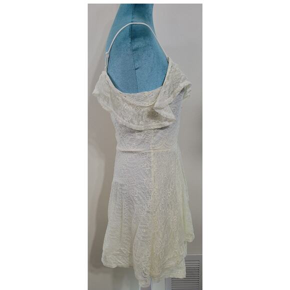 Love Fire Dress Womens Large White Lace Dress Fair\y Cottagecore Whimsical Dress - Picture 3 of 11